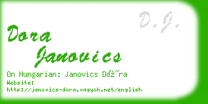 dora janovics business card